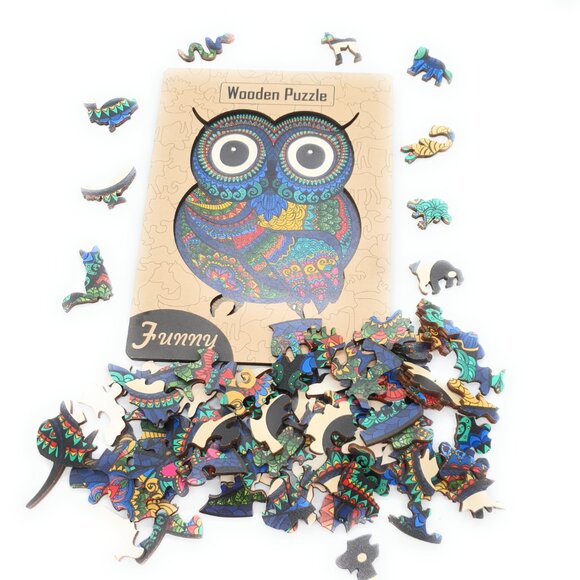 Suvira Animal Wooden Puzzle - Engaging, Educational, Owl - Picture 5 of 13